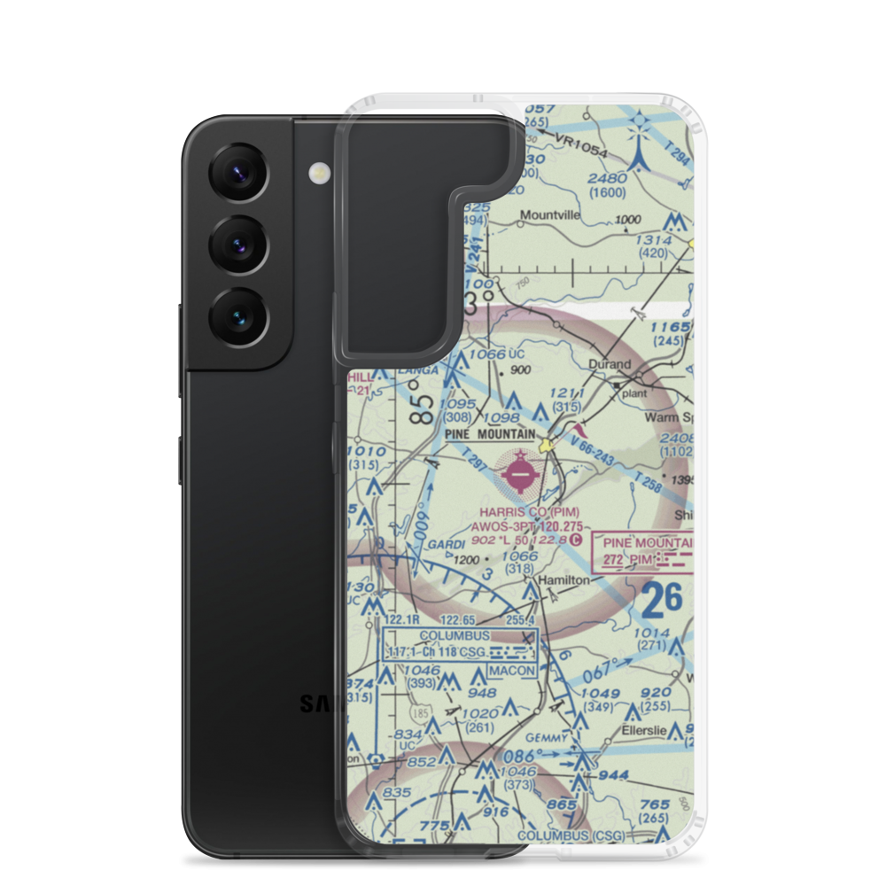 Harris County Airport (PIM) VFR Sectional Samsung Case Samsung Galaxy S22 model shown