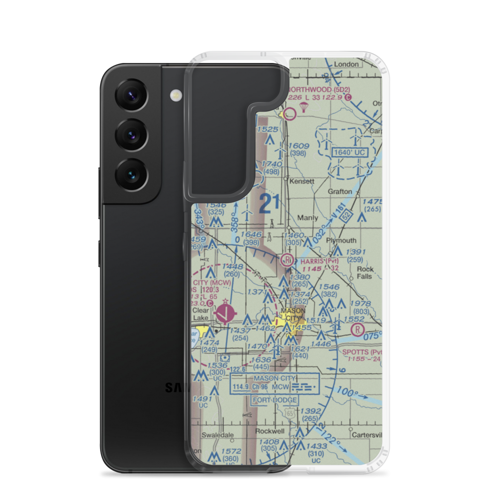Harris Field (73IA) VFR Sectional Samsung Case Samsung Galaxy S22 model shown