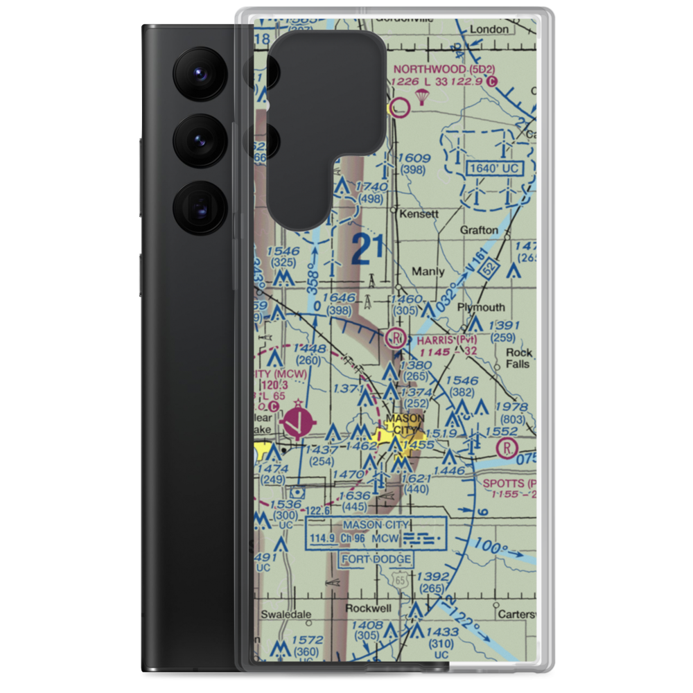 Harris Field (73IA) VFR Sectional Samsung Case Samsung Galaxy S22 Ultra model shown