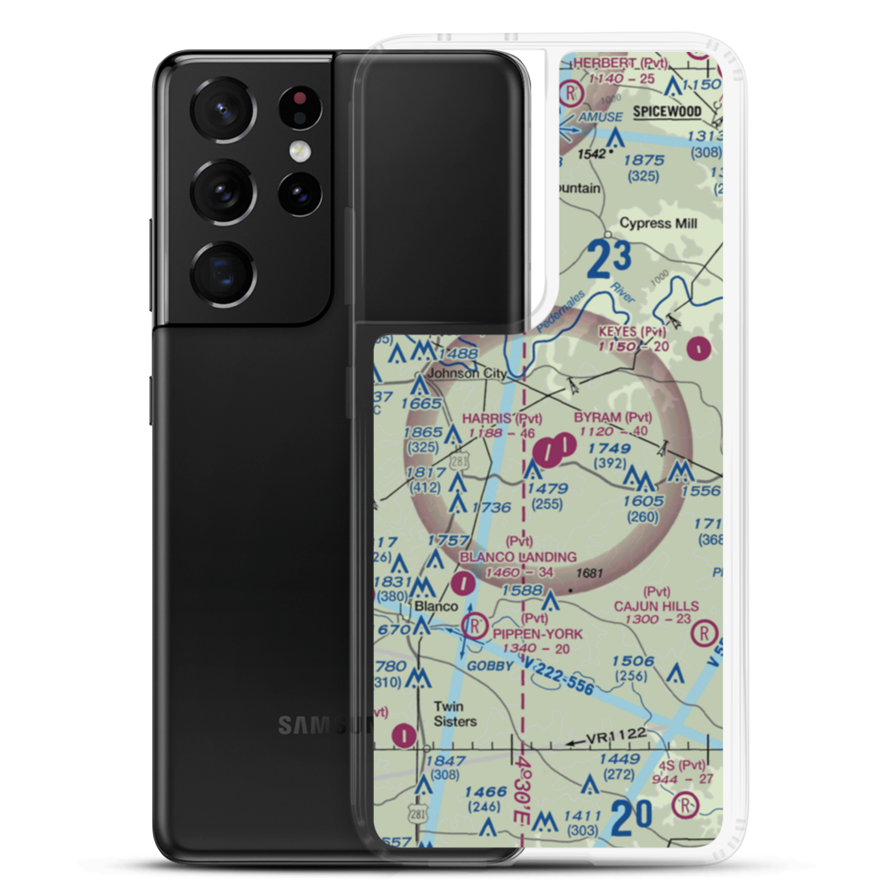 Harris Ranch Airport (2XS1) VFR Sectional Samsung Case Samsung Galaxy S21 Ultra model shown