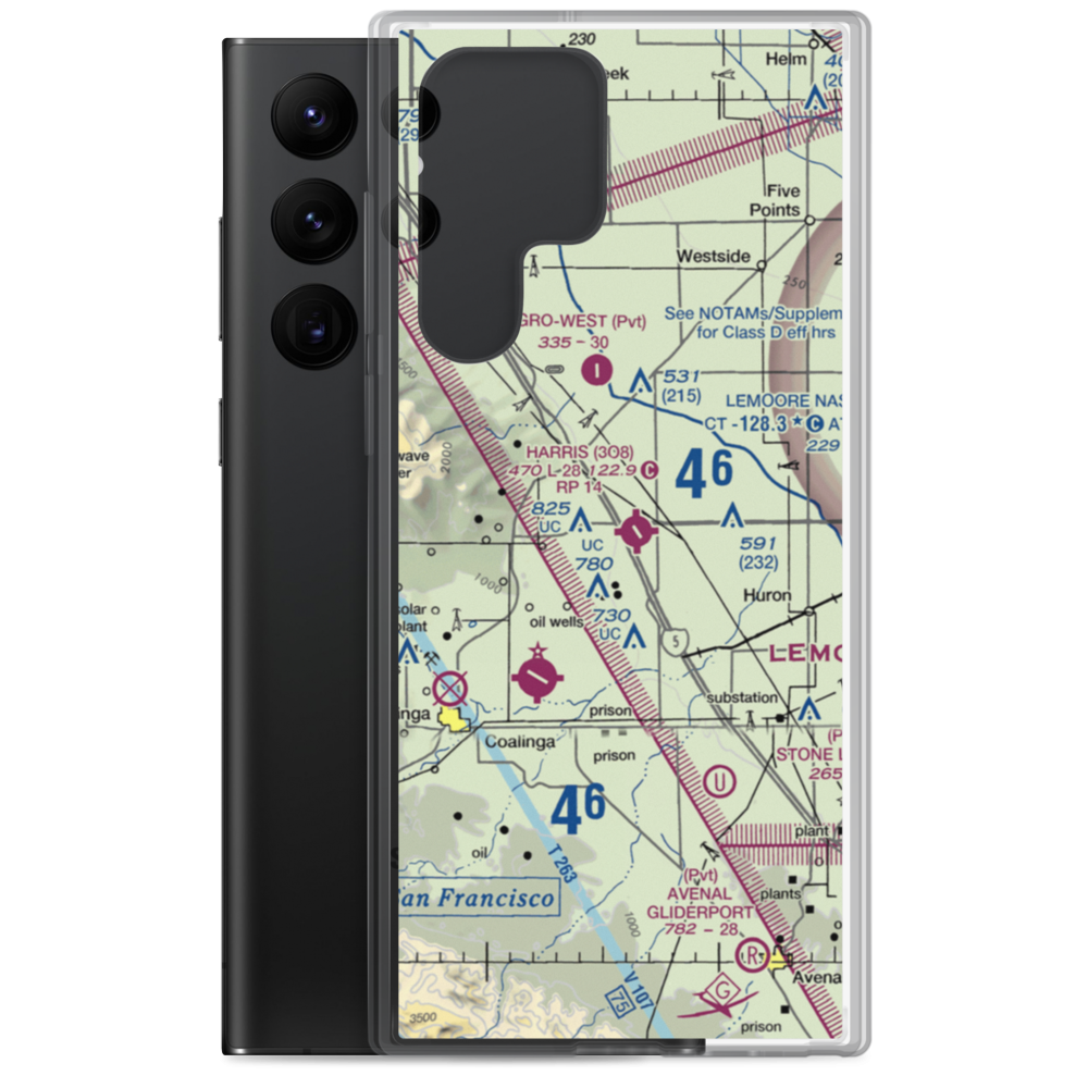 Harris Ranch Airport (3O8) VFR Sectional Samsung Case Samsung Galaxy S22 Ultra model shown