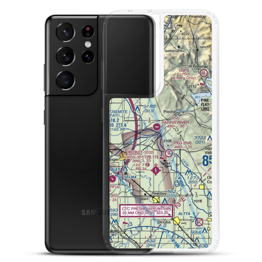 Harris River Ranch Airport (9CA7) VFR Sectional Samsung Case Samsung Galaxy S21 Ultra model shown