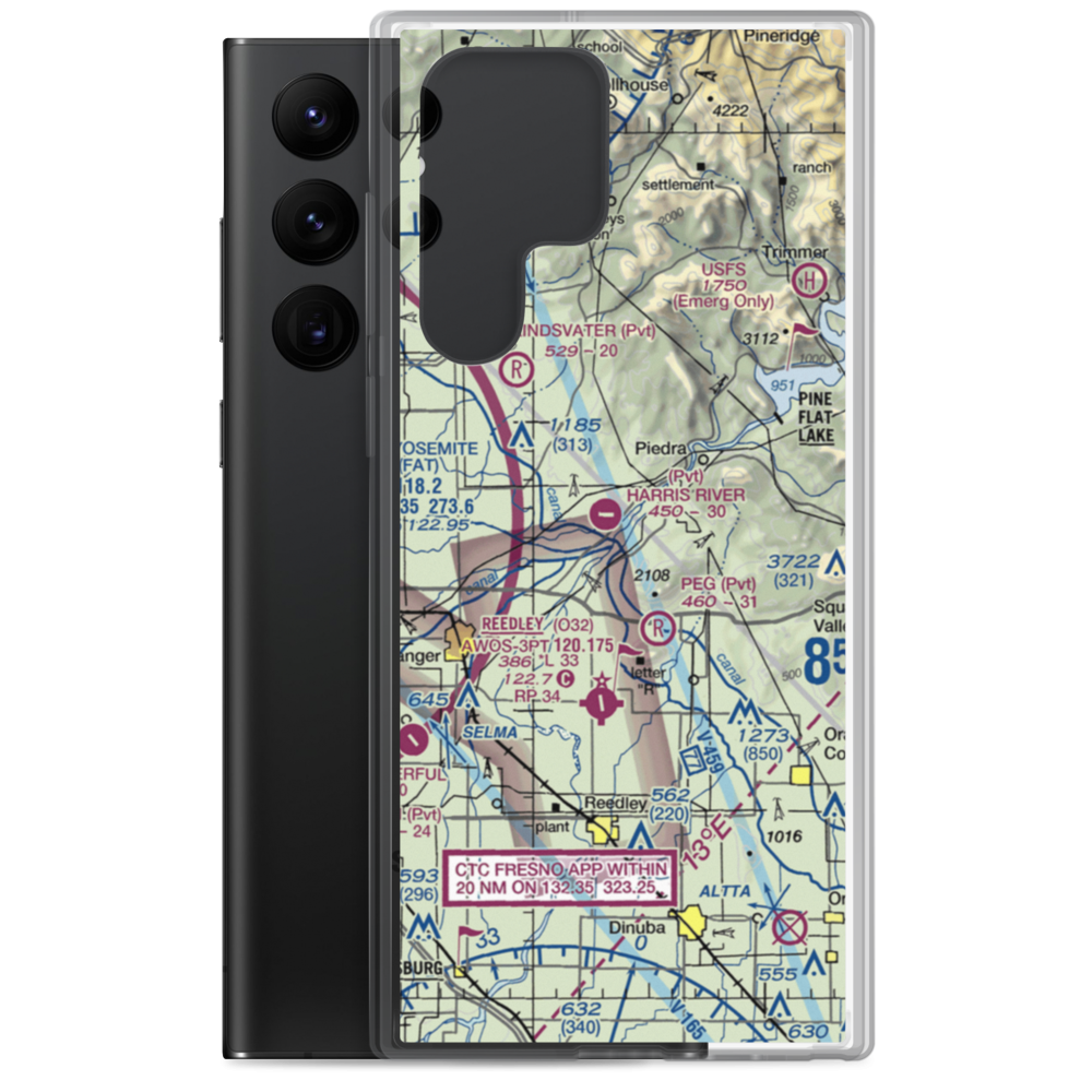 Harris River Ranch Airport (9CA7) VFR Sectional Samsung Case Samsung Galaxy S22 Ultra model shown