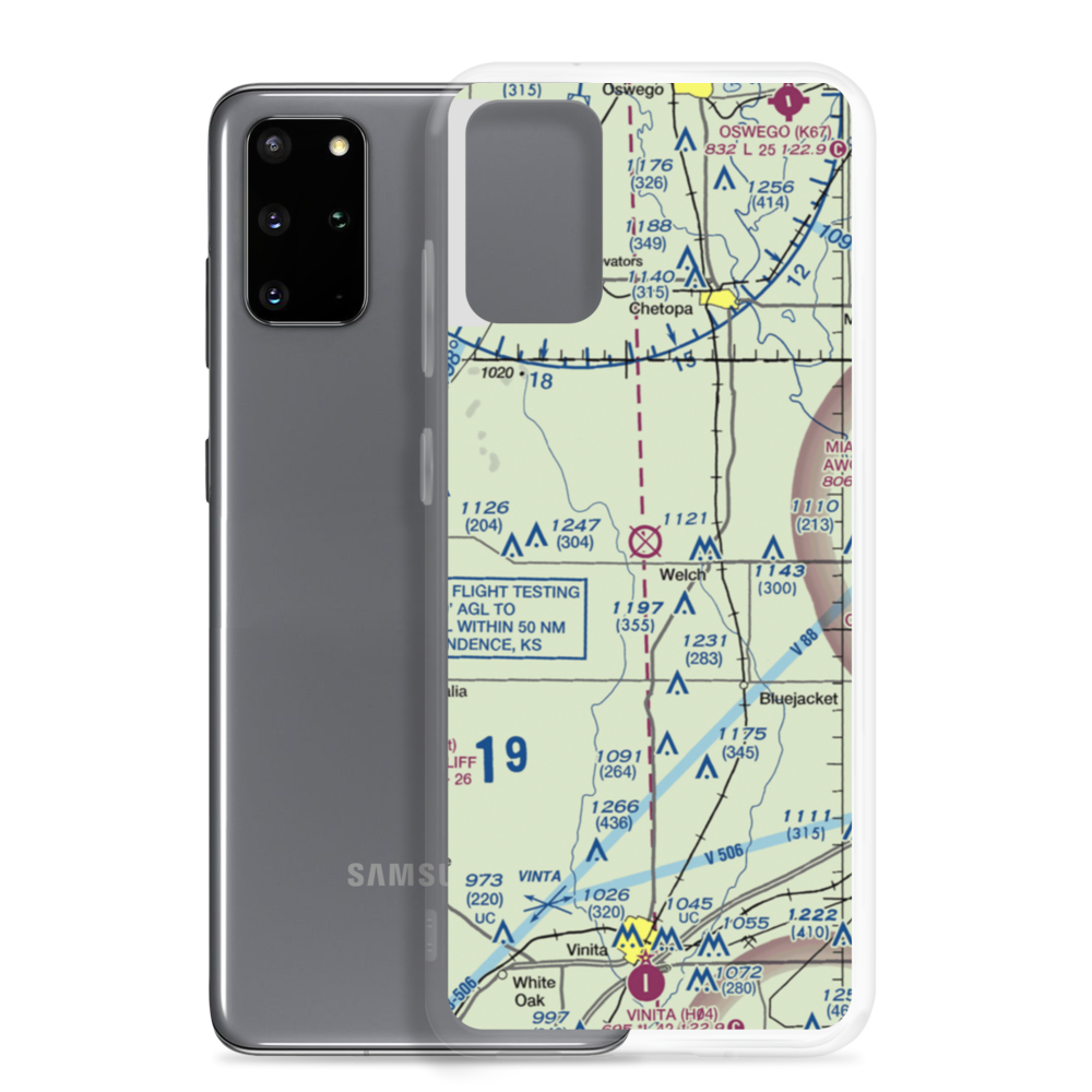 Harrison Airport (3OL8) VFR Sectional Samsung Case Samsung Galaxy S20 Plus model shown