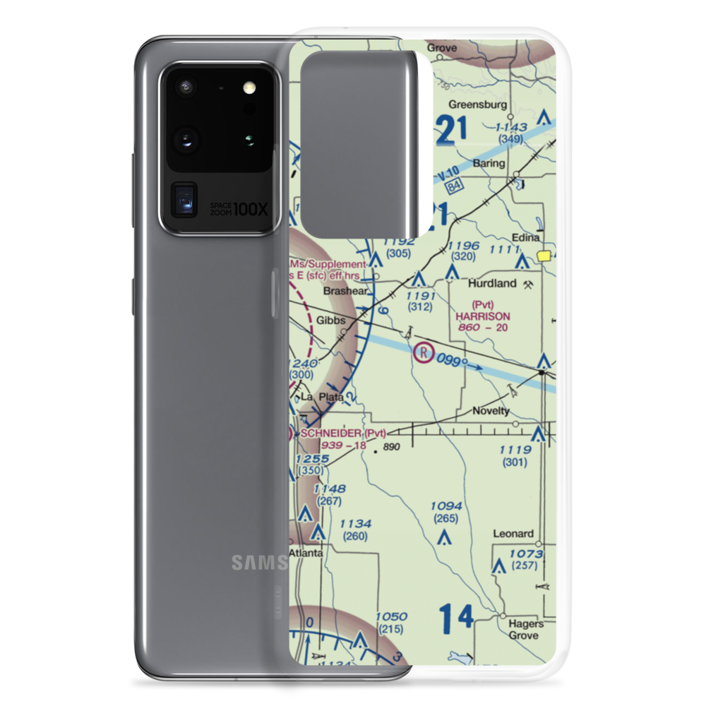 Harrison Airport (MU33) VFR Sectional Samsung Case Samsung Galaxy S20 Ultra model shown