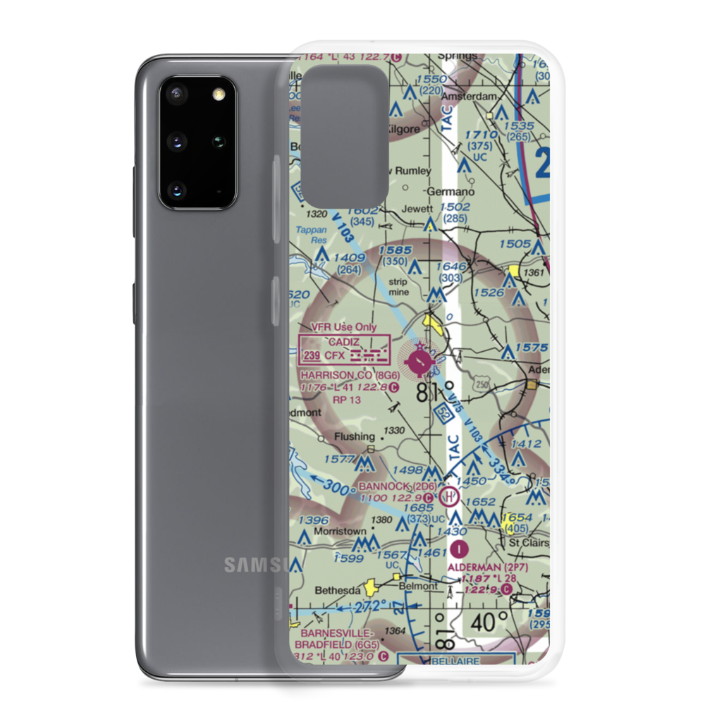 Harrison County Airport (8G6) VFR Sectional Samsung Case Samsung Galaxy S20 Plus model shown