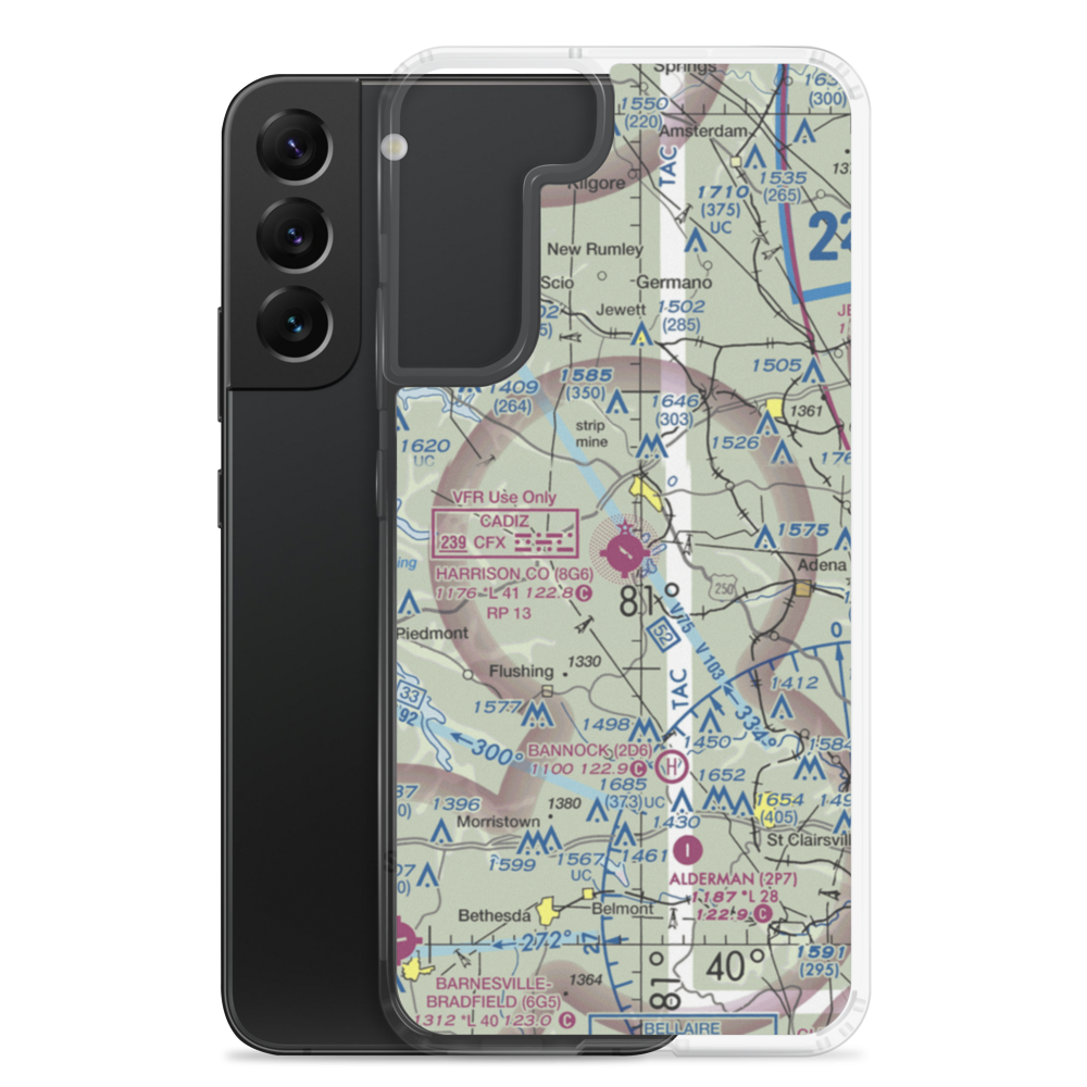 Harrison County Airport (8G6) VFR Sectional Samsung Case Samsung Galaxy S22 Plus model shown