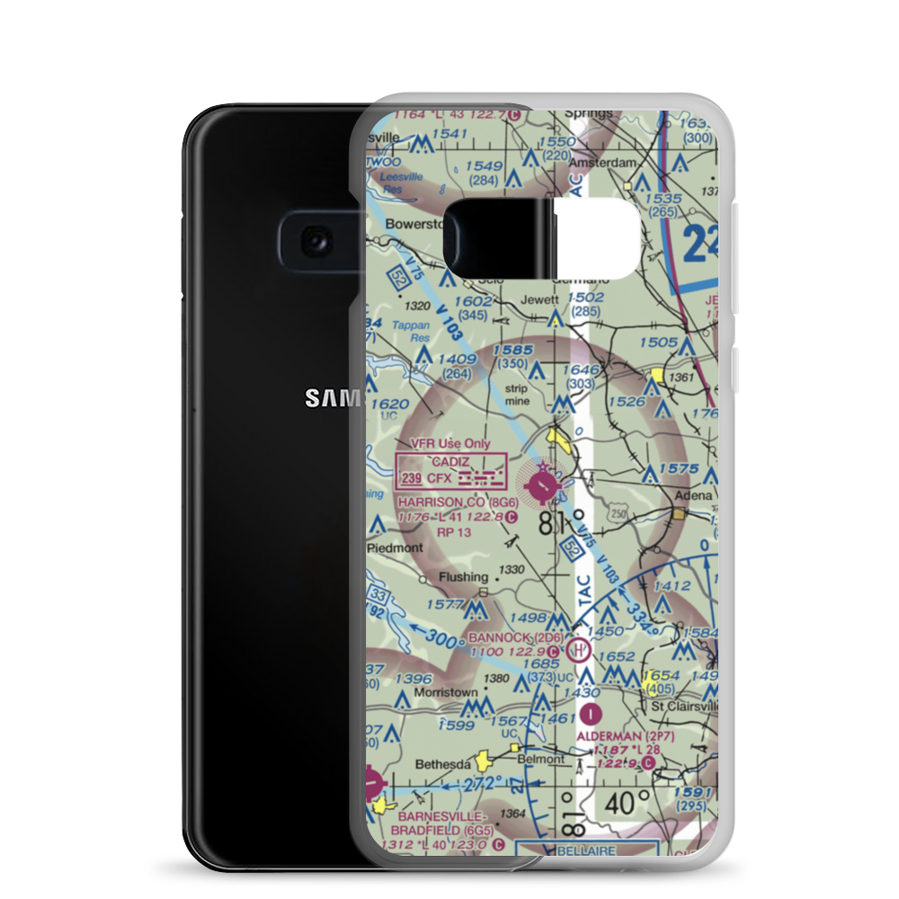 Harrison County Airport (8G6) VFR Sectional Samsung Case Samsung Galaxy S10e model shown