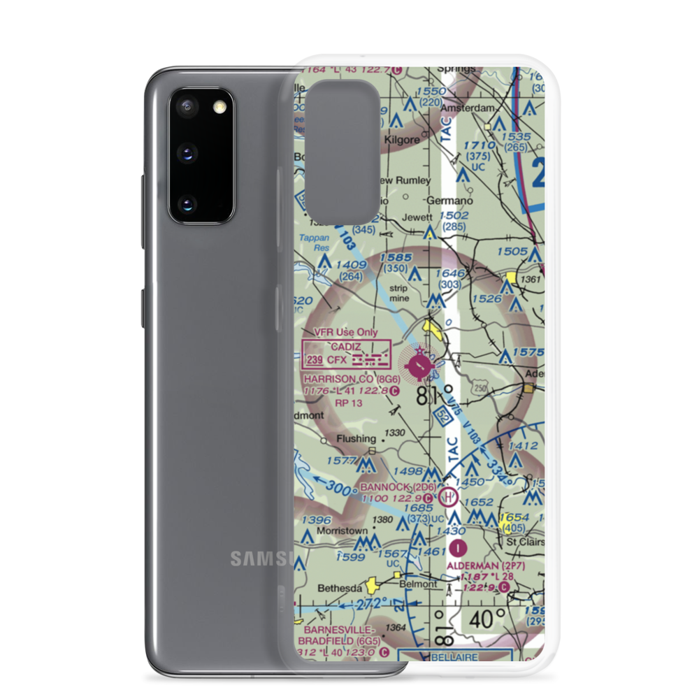Harrison County Airport (8G6) VFR Sectional Samsung Case Samsung Galaxy S20 model shown