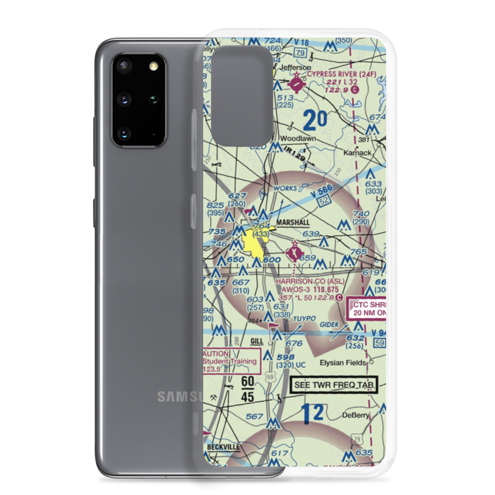 Harrison County Airport (ASL) VFR Sectional Samsung Case Samsung Galaxy S20 Plus model shown