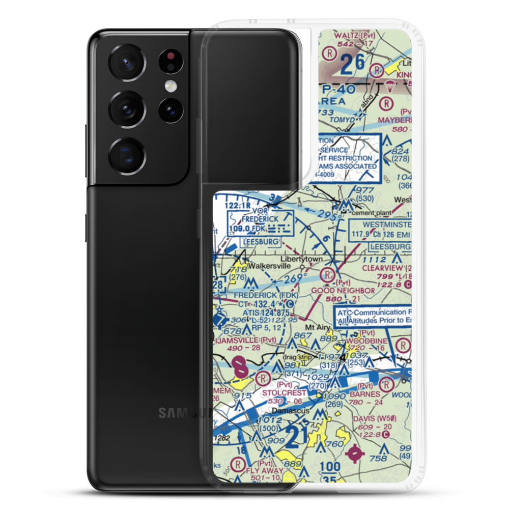 Harrison Farm Airport (8MD5) VFR Sectional Samsung Case Samsung Galaxy S21 Ultra model shown