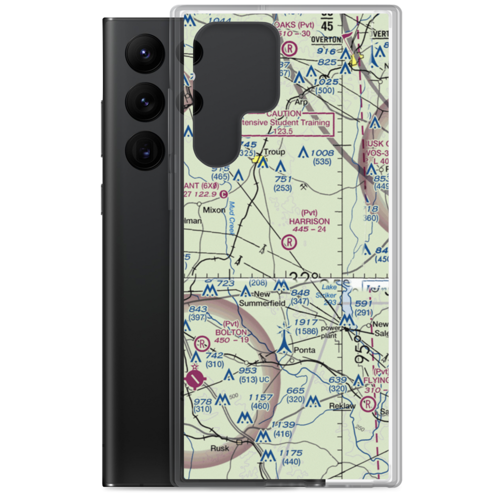 Harrison Farm Airport (TE91) VFR Sectional Samsung Case Samsung Galaxy S22 Ultra model shown