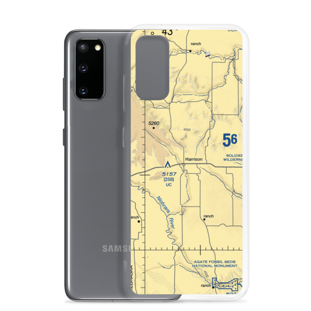 Harrison Skyranch Airport (9V3) VFR Sectional Samsung Case Samsung Galaxy S20 model shown