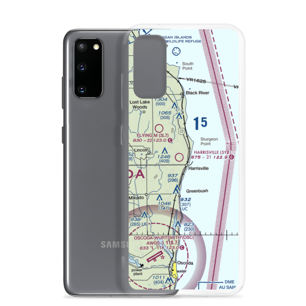 Harrisville Airport (5Y0) VFR Sectional Samsung Case Samsung Galaxy S20 model shown
