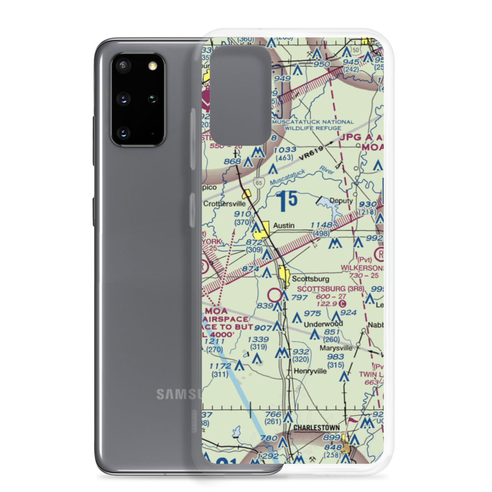 Harrod/Rose Airport (II69) VFR Sectional Samsung Case Samsung Galaxy S20 Plus model shown