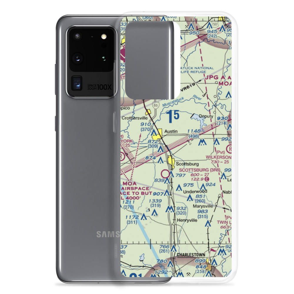 Harrod/Rose Airport (II69) VFR Sectional Samsung Case Samsung Galaxy S20 Ultra model shown