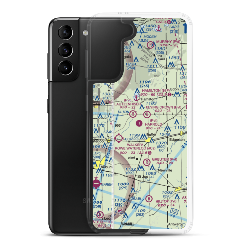 Harrold Airport (B25) VFR Sectional Samsung Case Samsung Galaxy S21 Plus model shown