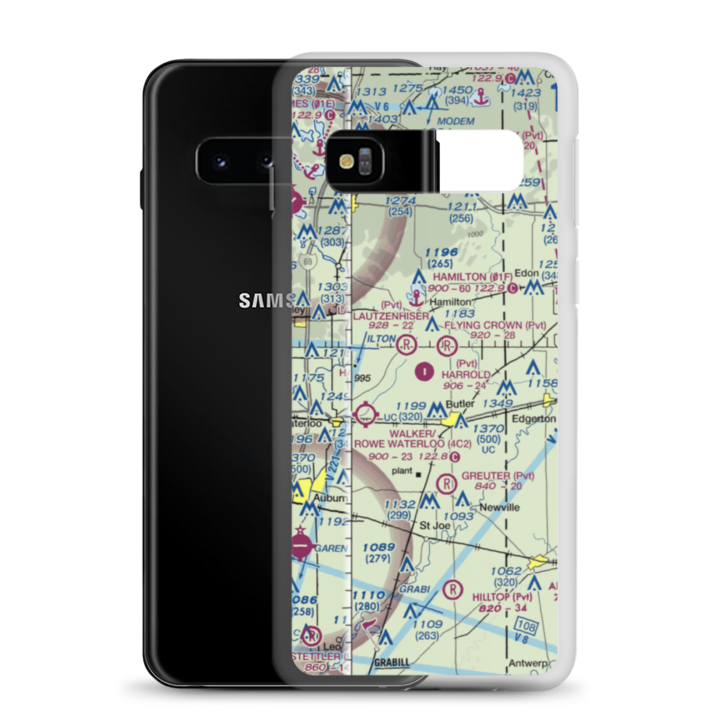 Harrold Airport (IN16) VFR Sectional Samsung Case Samsung Galaxy S10 model shown