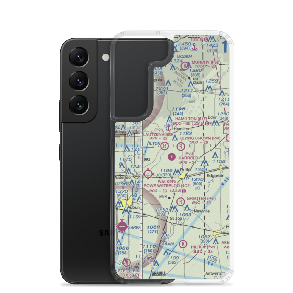 Harrold Airport (IN16) VFR Sectional Samsung Case Samsung Galaxy S22 model shown