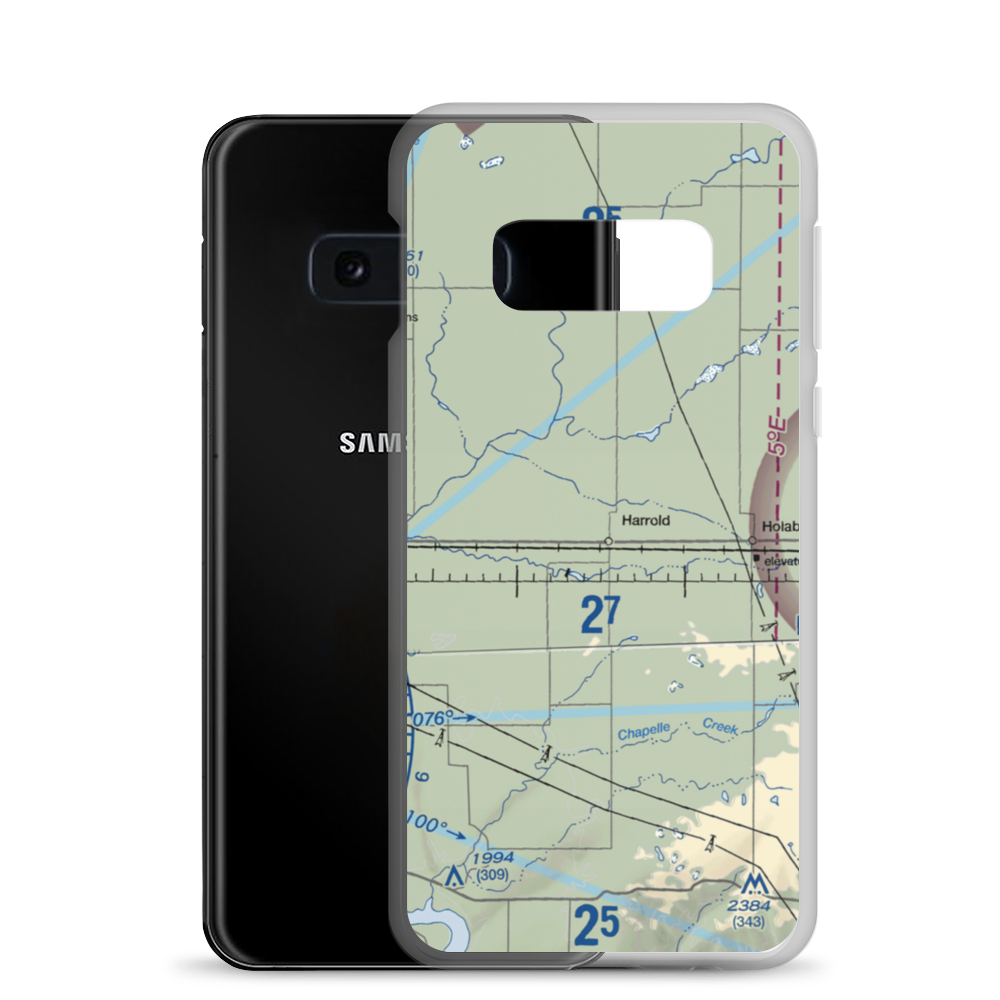 Harrold Municipal Airport (SD50) VFR Sectional Samsung Case Samsung Galaxy S10e model shown