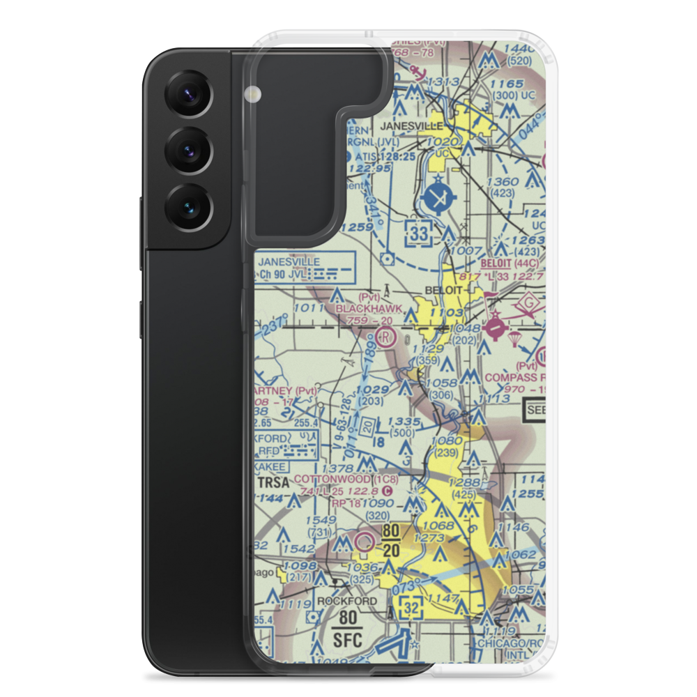 Harry D Fenton Airport (LL88) VFR Sectional Samsung Case Samsung Galaxy S22 Plus model shown