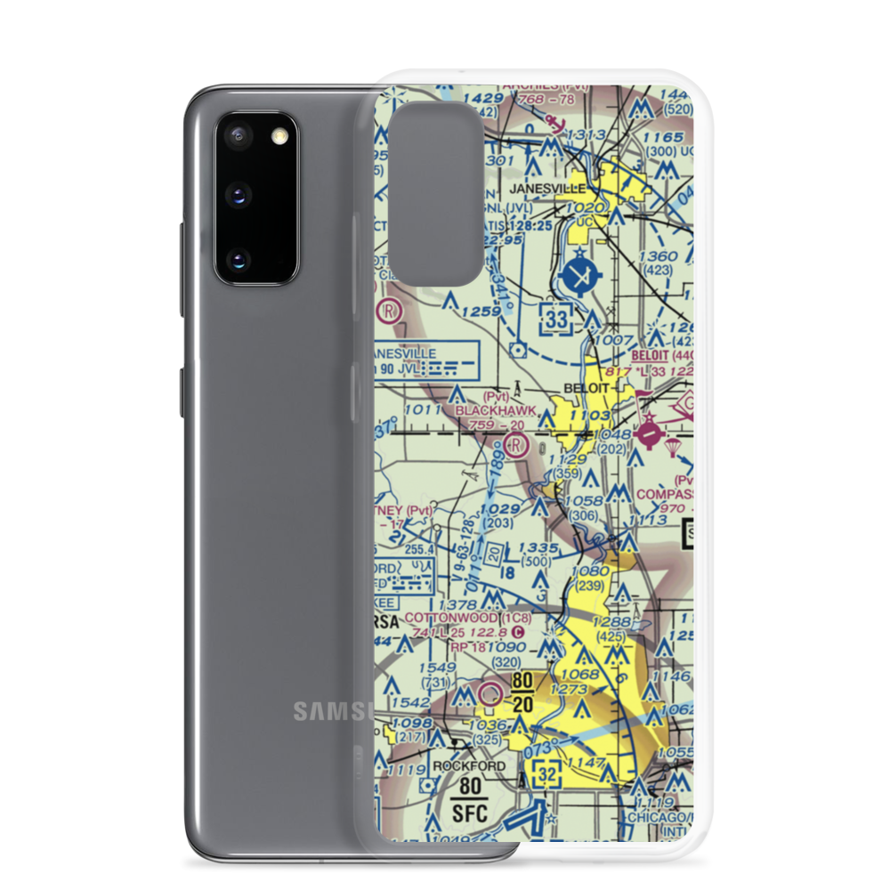 Harry D Fenton Airport (LL88) VFR Sectional Samsung Case Samsung Galaxy S20 model shown