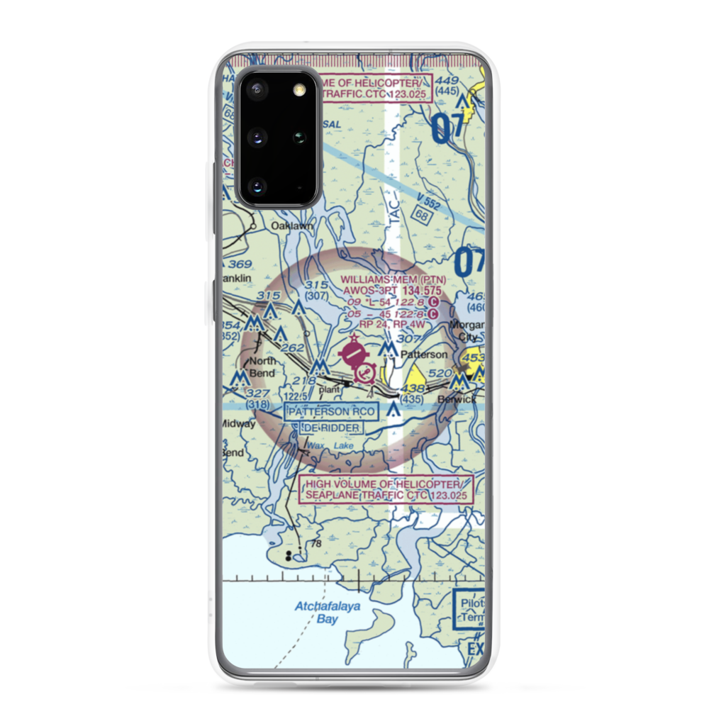 Harry P Williams Memorial Airport (PTN) VFR Sectional Samsung Case Samsung Galaxy S20 Plus model shown