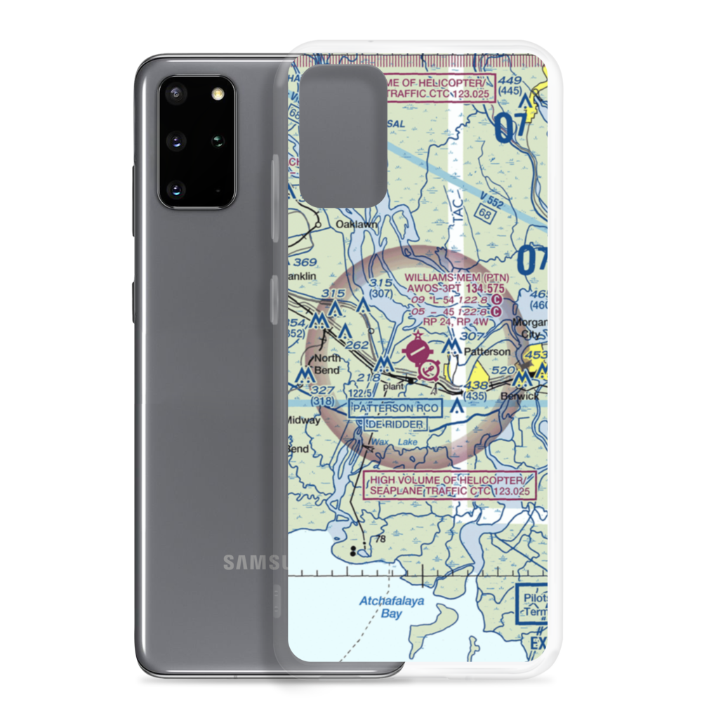 Harry P Williams Memorial Airport (PTN) VFR Sectional Samsung Case Samsung Galaxy S20 Plus model shown
