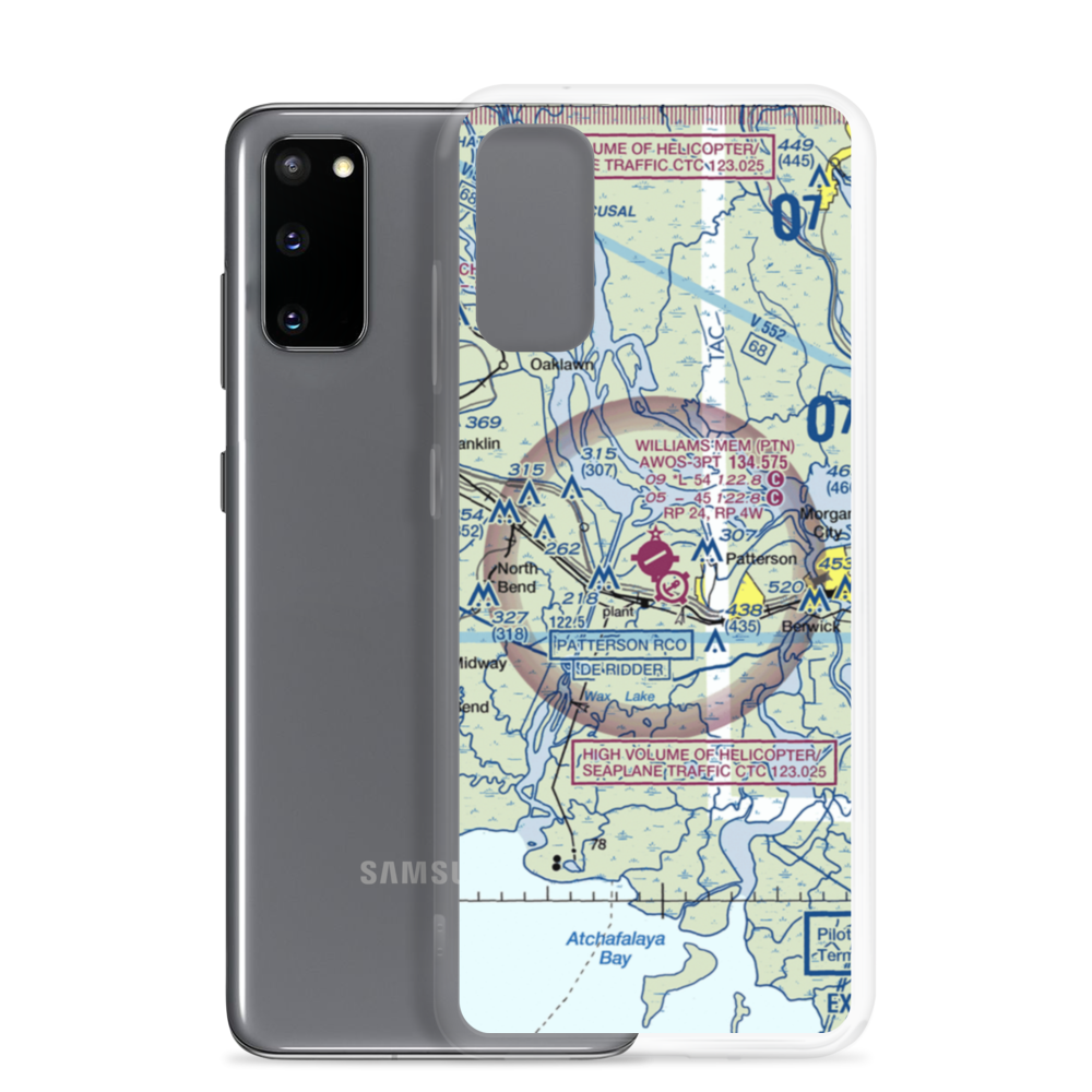 Harry P Williams Memorial Airport (PTN) VFR Sectional Samsung Case Samsung Galaxy S20 model shown