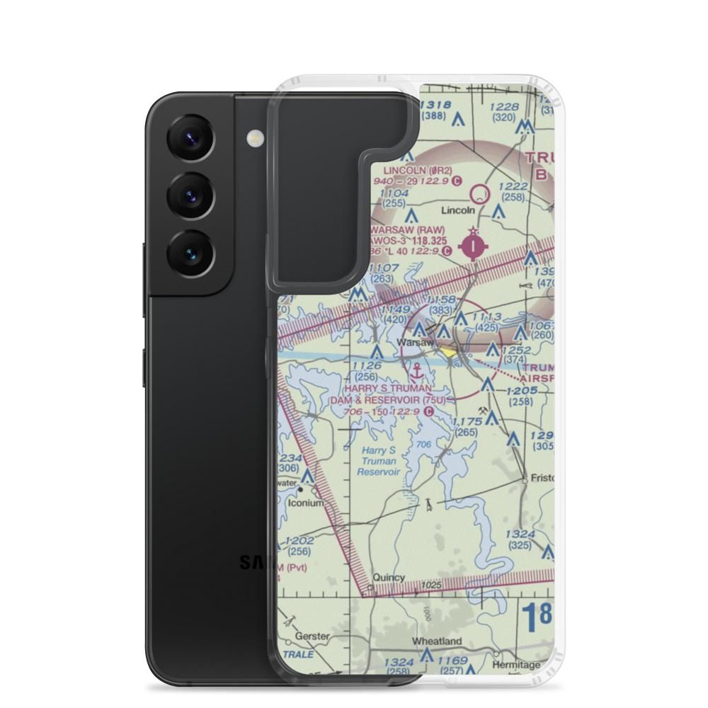 Harry S Truman Dam & Reservoir Seaplane Base (75U) VFR Sectional Samsung Case Samsung Galaxy S22 model shown