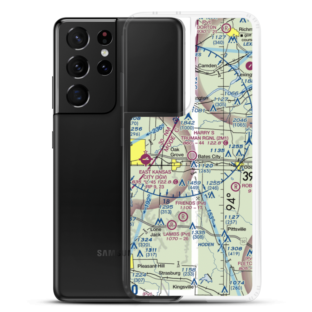 Harry S Truman Regional Airport (2M1) VFR Sectional Samsung Case Samsung Galaxy S21 Ultra model shown