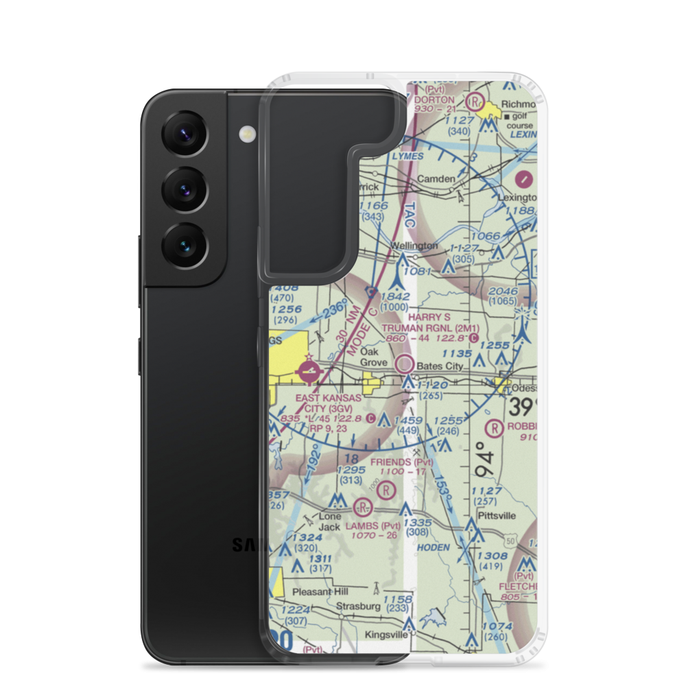 Harry S Truman Regional Airport (2M1) VFR Sectional Samsung Case Samsung Galaxy S22 model shown