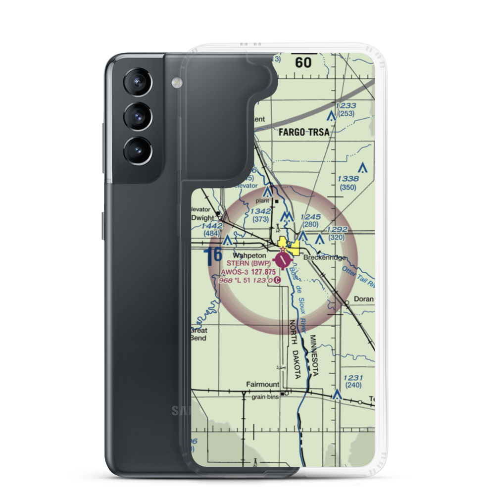 Harry Stern Airport (BWP) VFR Sectional Samsung Case Samsung Galaxy S21 model shown