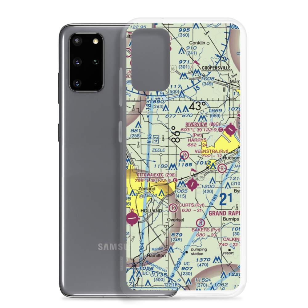 Harry's Field (MI82) VFR Sectional Samsung Case Samsung Galaxy S20 Plus model shown