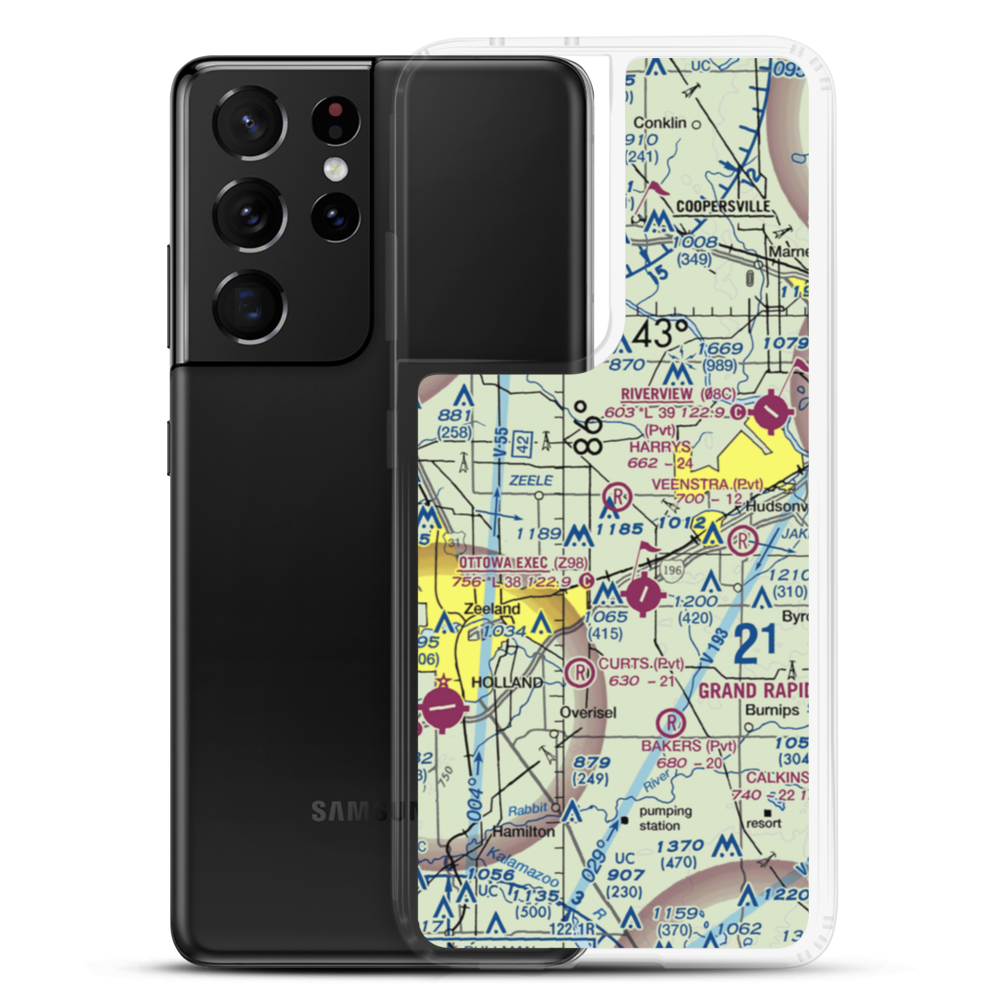 Harry's Field (MI82) VFR Sectional Samsung Case Samsung Galaxy S21 Ultra model shown
