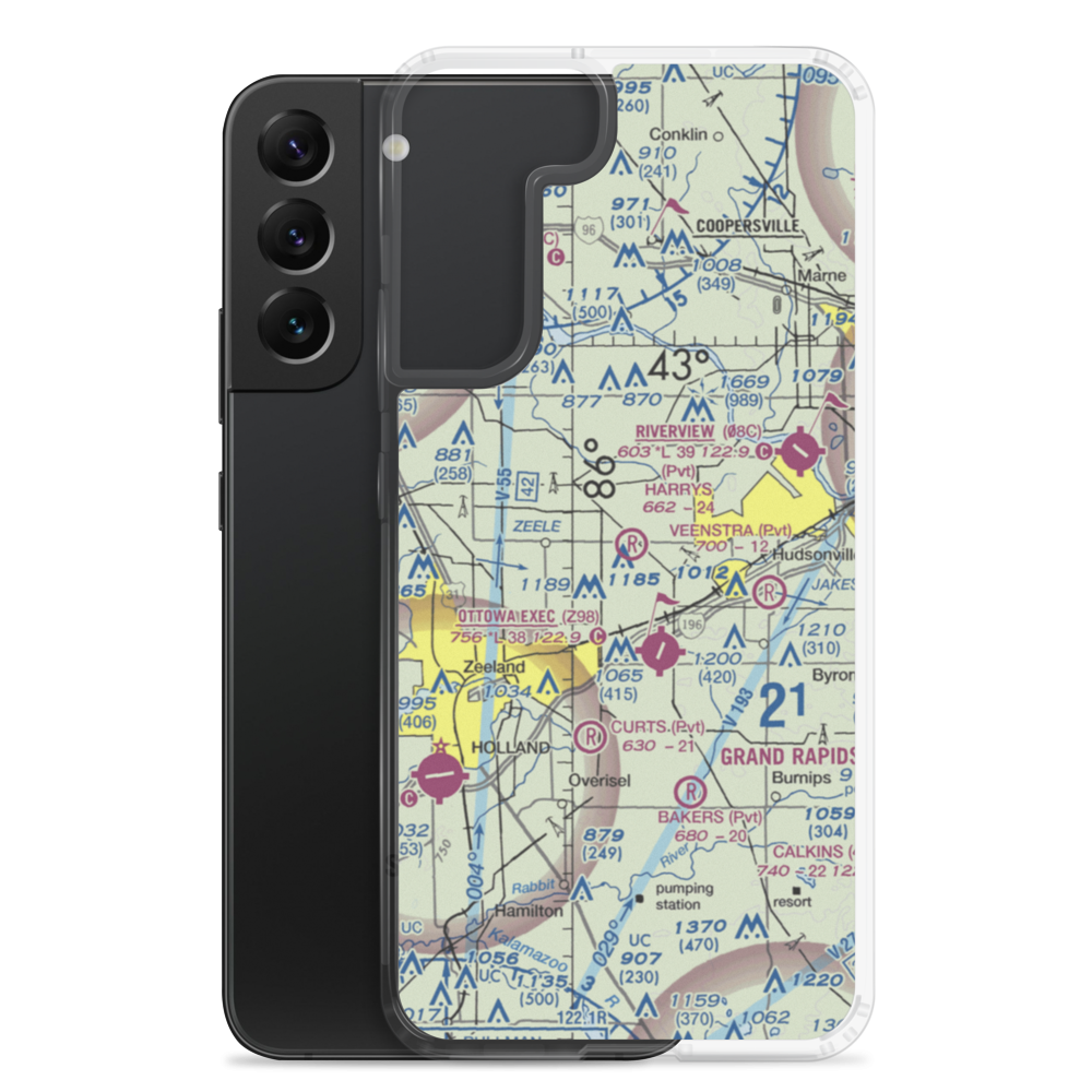 Harry's Field (MI82) VFR Sectional Samsung Case Samsung Galaxy S22 Plus model shown