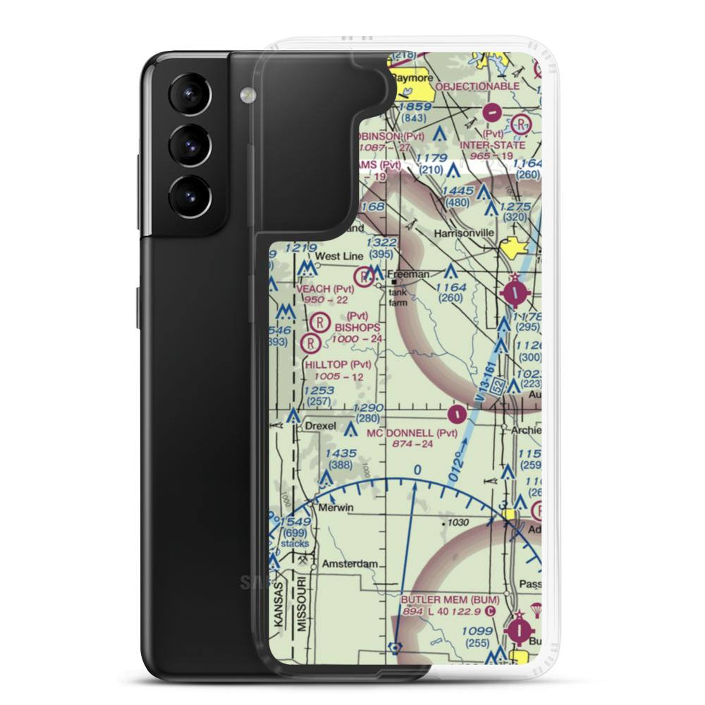 Hart Airport (1MO2) VFR Sectional Samsung Case Samsung Galaxy S21 Plus model shown