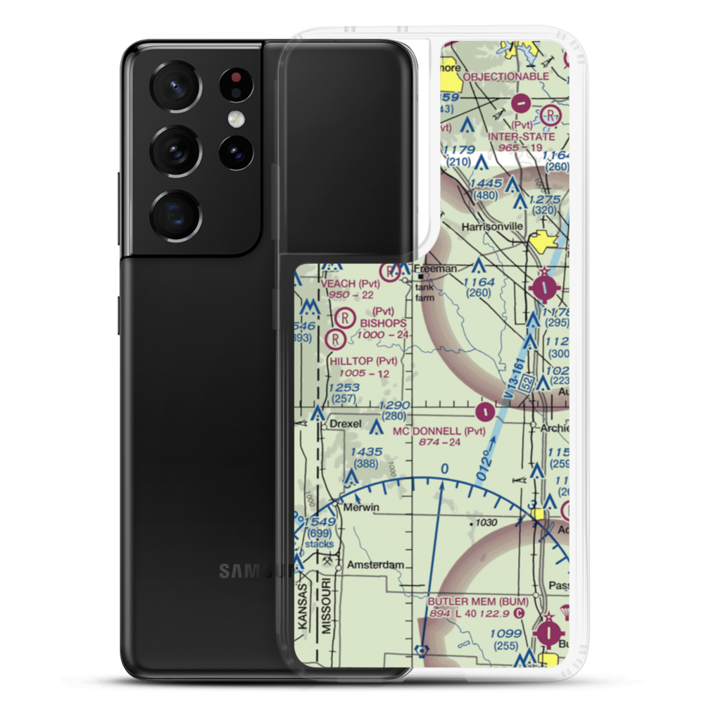 Hart Airport (1MO2) VFR Sectional Samsung Case Samsung Galaxy S21 Ultra model shown