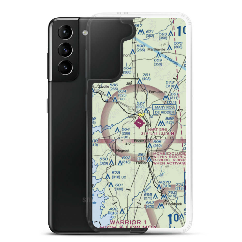 Hart Airport (3R4) VFR Sectional Samsung Case Samsung Galaxy S21 Plus model shown