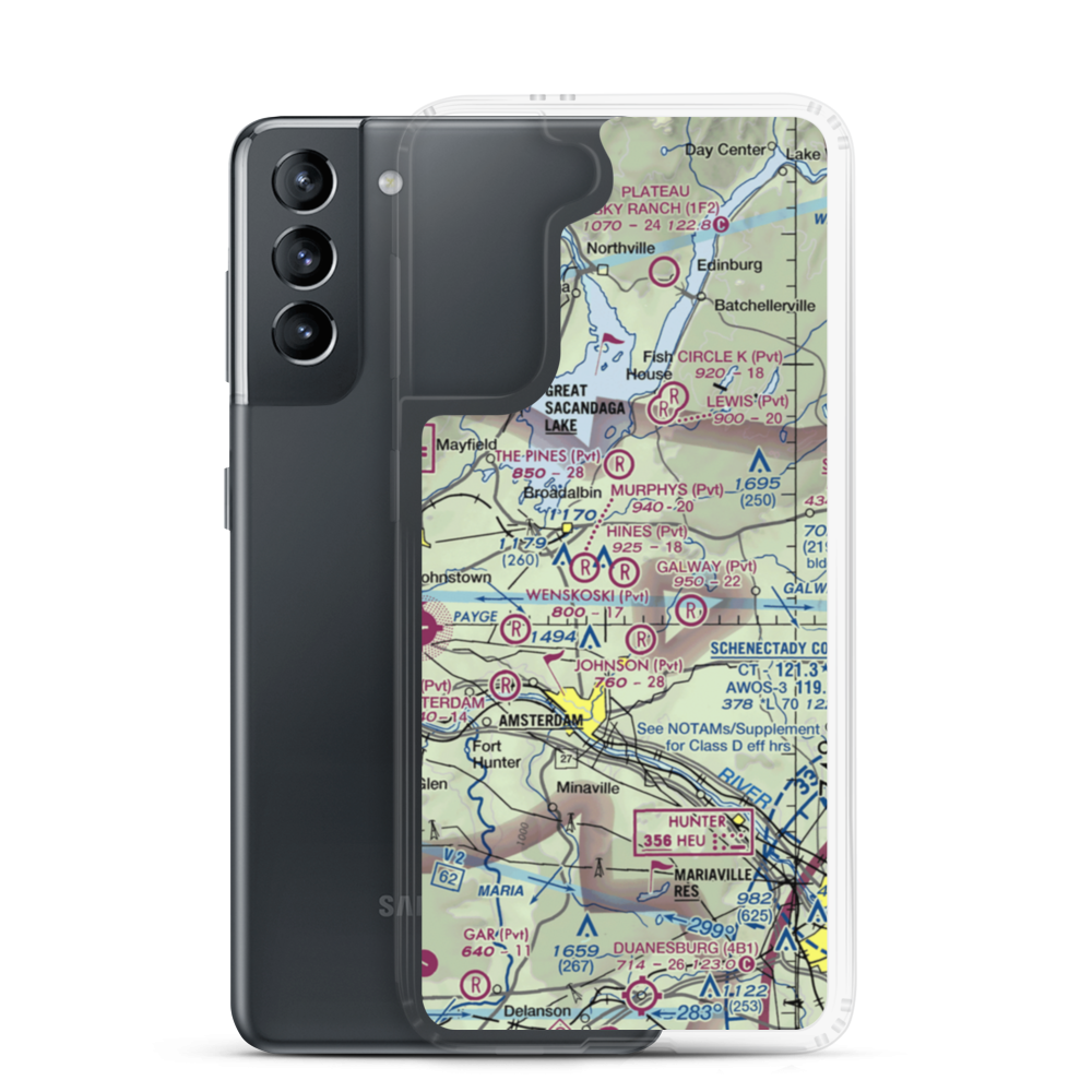 Hart Airport (9NY7) VFR Sectional Samsung Case Samsung Galaxy S21 model shown