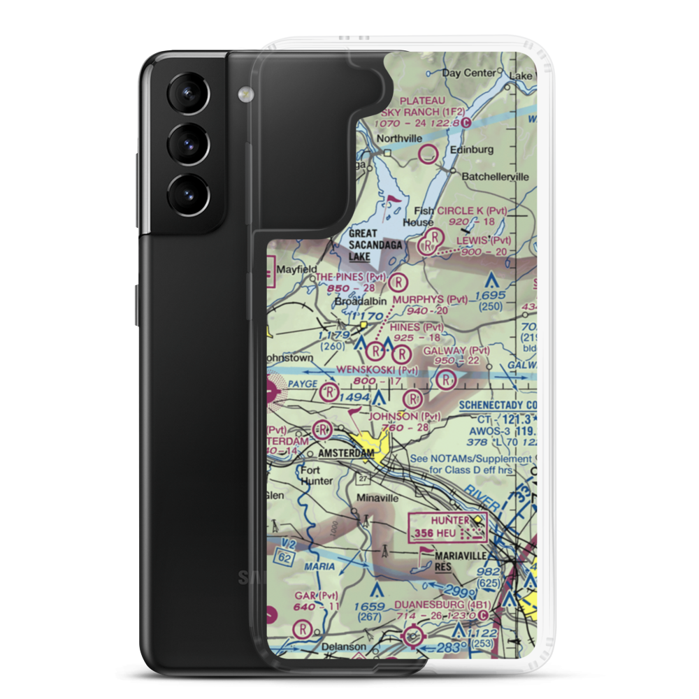 Hart Airport (9NY7) VFR Sectional Samsung Case Samsung Galaxy S21 Plus model shown