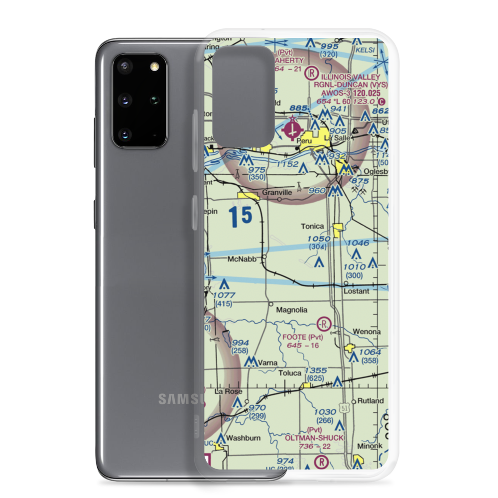 Hartenbower Hectares Airport (2V3) VFR Sectional Samsung Case Samsung Galaxy S20 Plus model shown