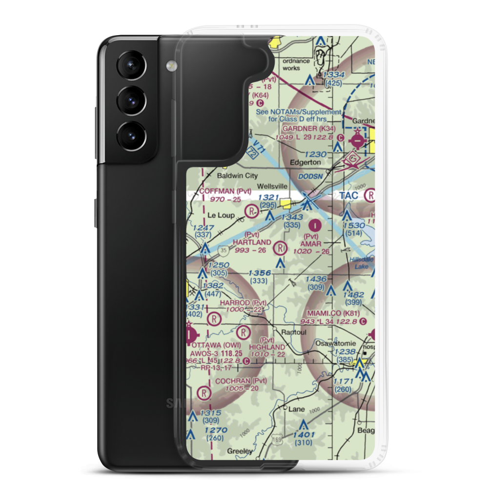Hartland Airport (9KS1) VFR Sectional Samsung Case Samsung Galaxy S21 Plus model shown
