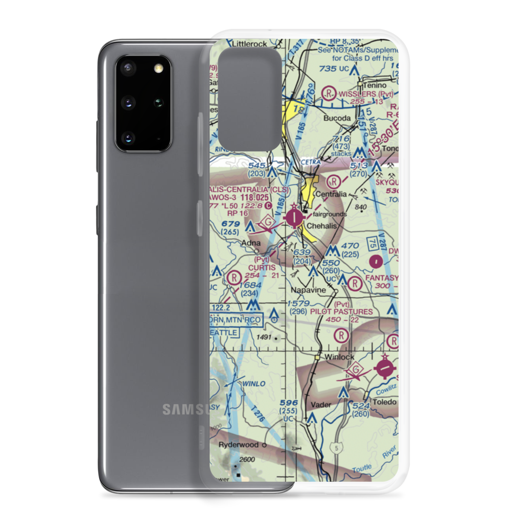 Hartley Airport (50WA) VFR Sectional Samsung Case Samsung Galaxy S20 Plus model shown