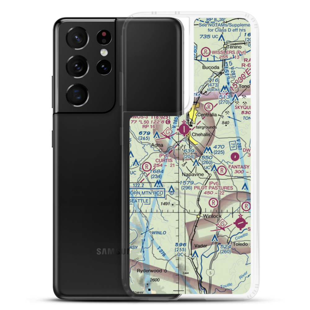 Hartley Airport (50WA) VFR Sectional Samsung Case Samsung Galaxy S21 Ultra model shown
