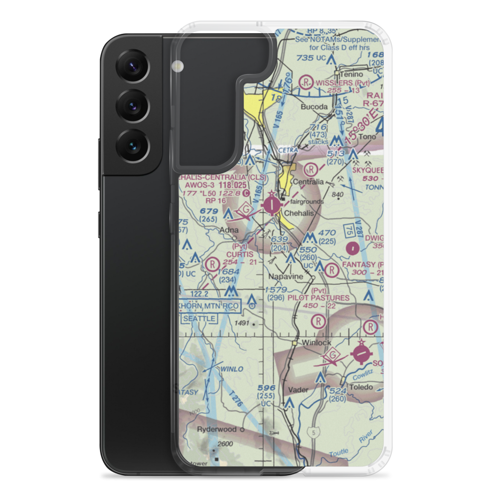 Hartley Airport (50WA) VFR Sectional Samsung Case Samsung Galaxy S22 Plus model shown