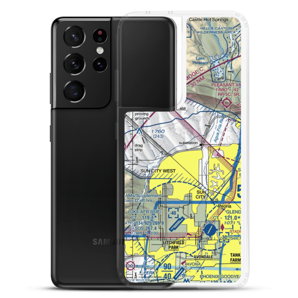 Harts Field (US-0066) VFR Sectional Samsung Case Samsung Galaxy S21 Ultra model shown