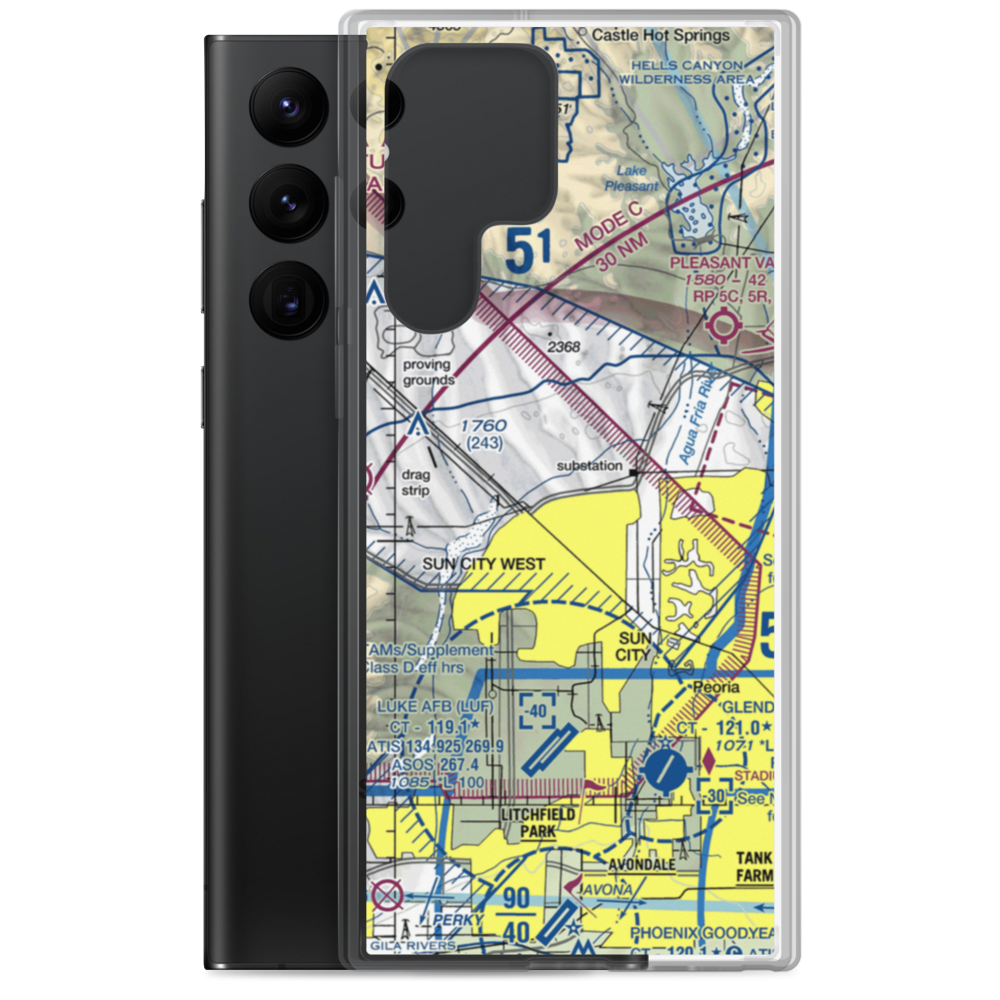 Harts Field (US-0066) VFR Sectional Samsung Case Samsung Galaxy S22 Ultra model shown