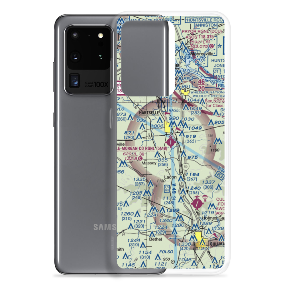Hartselle-Morgan County Regional Airport (5M0) VFR Sectional Samsung Case Samsung Galaxy S20 Ultra model shown