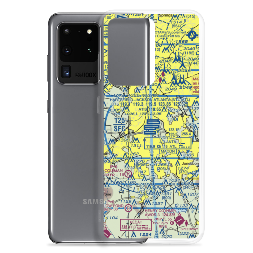 Hartsfield Jackson Atlanta International Airport (ATL) VFR Sectional Samsung Case Samsung Galaxy S20 Ultra model shown